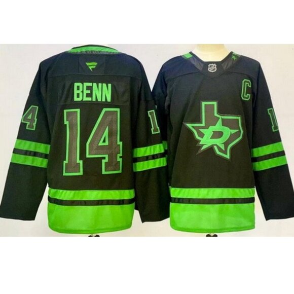 Mens Jamie Benn Black Stitched Jersey